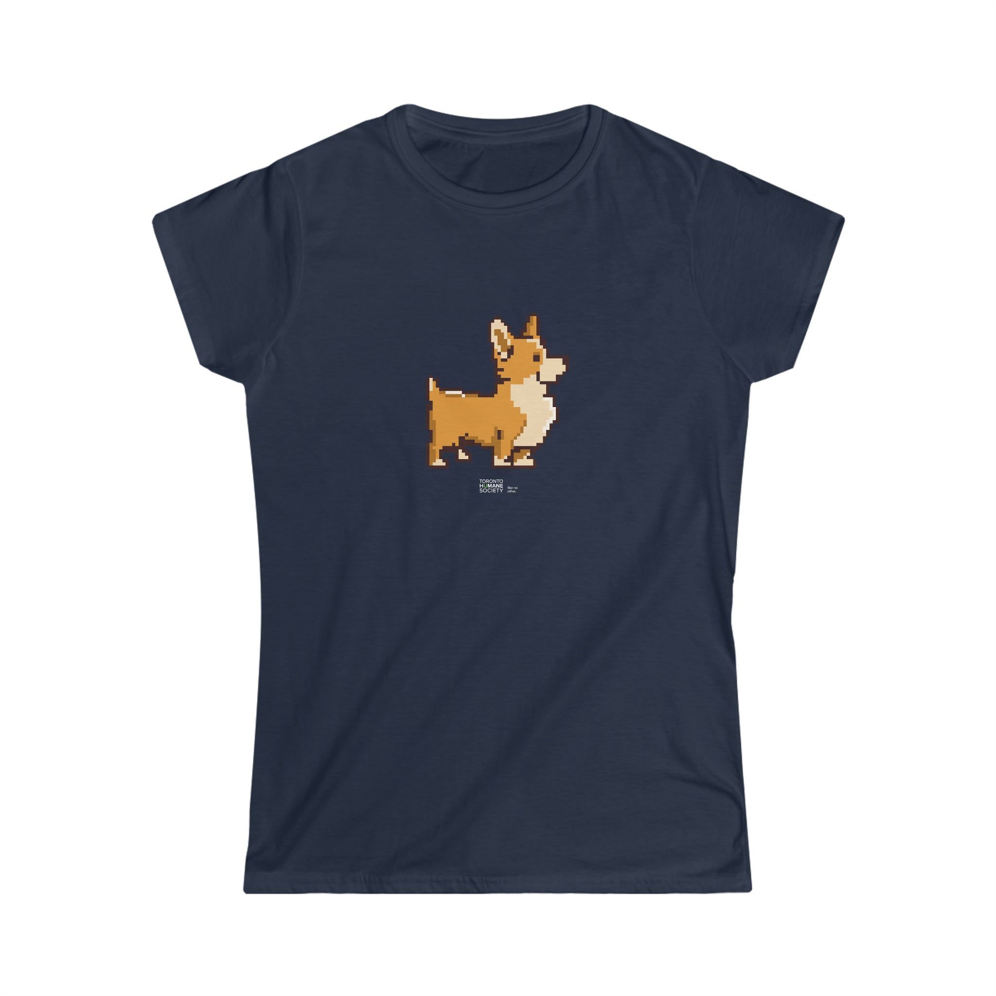 Women's Softstyle Tee - Pixelated Dog