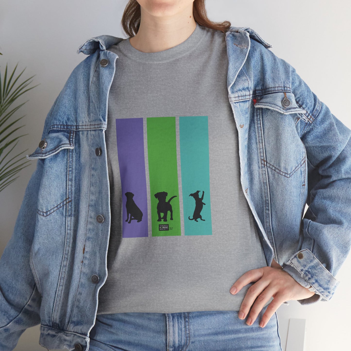 Unisex Cotton Tee - Dog Silhouettes