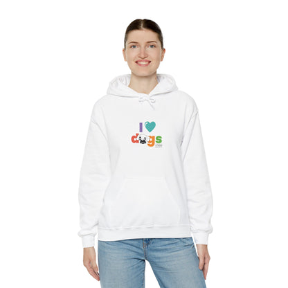 Unisex Hooded Sweatshirt - I Love Dogs