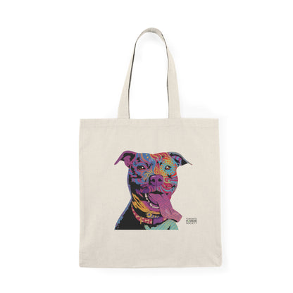 Natural Tote Bag - Abstract Dog