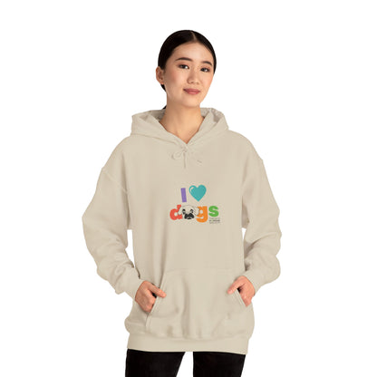 Unisex Hooded Sweatshirt - I Love Dogs