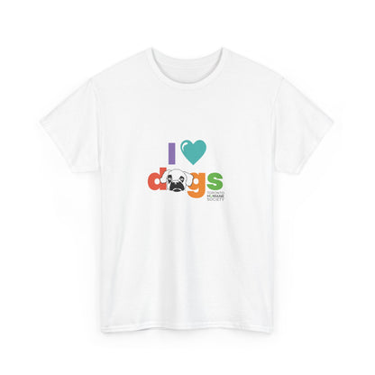 Unisex Cotton Tee - I Love Dogs