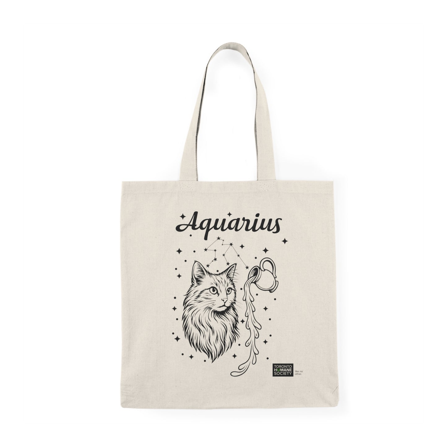 Aquarius, Cat Zodiac -Tote Bags