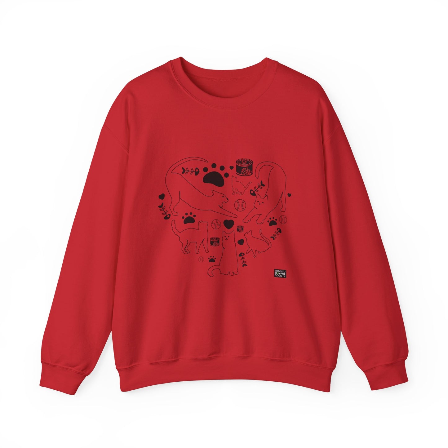 Unisex Crewneck Sweatshirt - Cat Heart