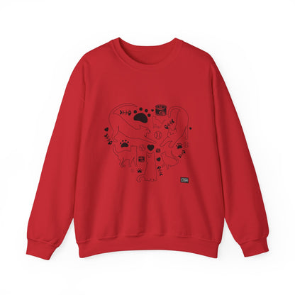 Unisex Crewneck Sweatshirt - Cat Heart