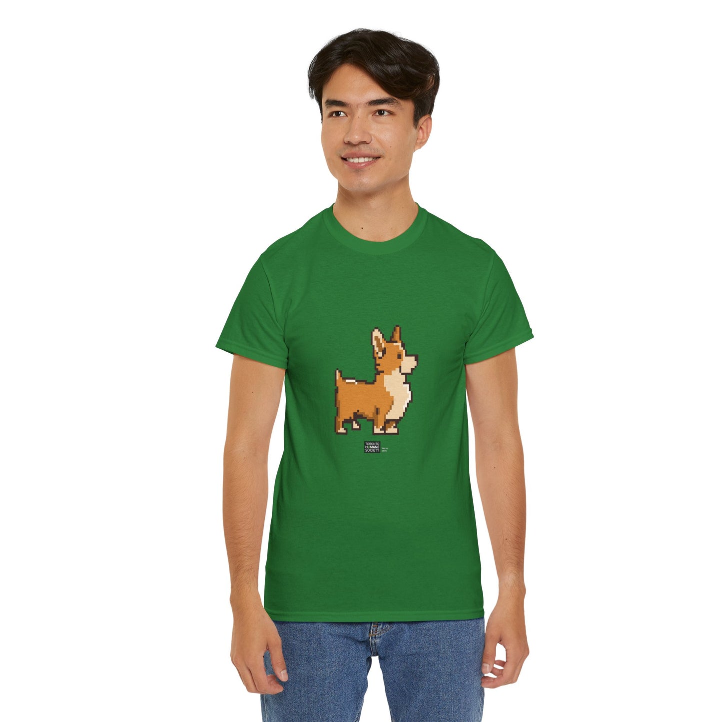 Unisex Cotton Tee - Pixelated Dog