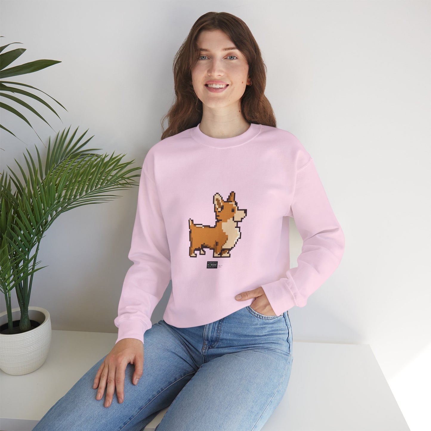 Unisex Crewneck Sweatshirt - Pixelated Dog