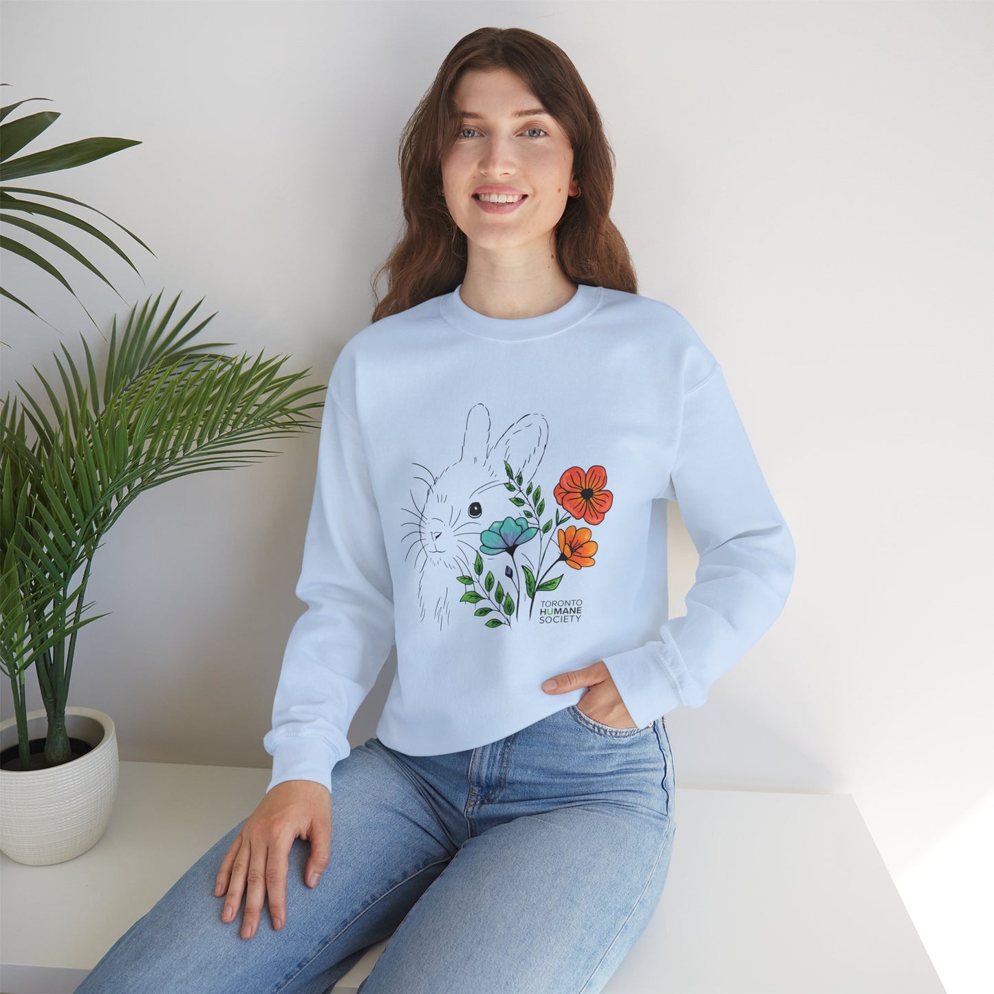Sweatshirt - Floral Rabbit