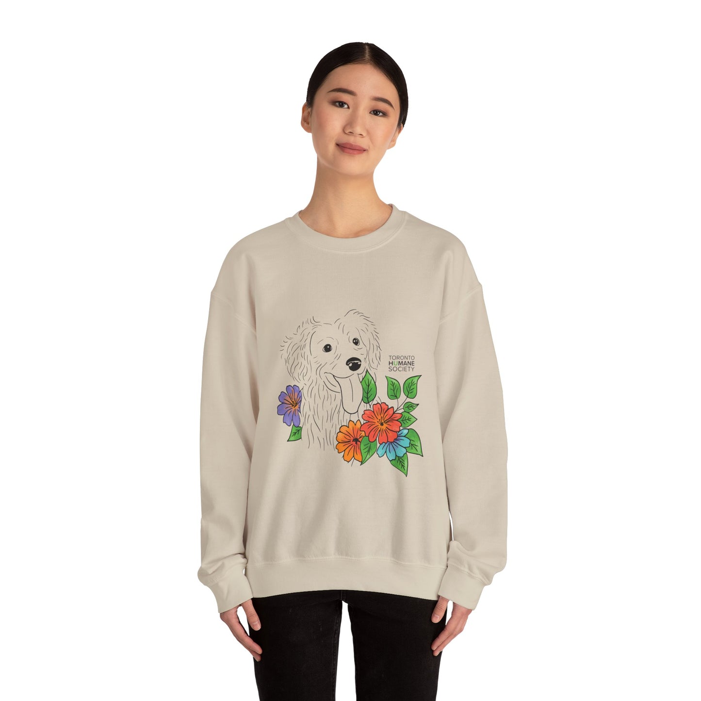 Sweatshirt - Floral Dog