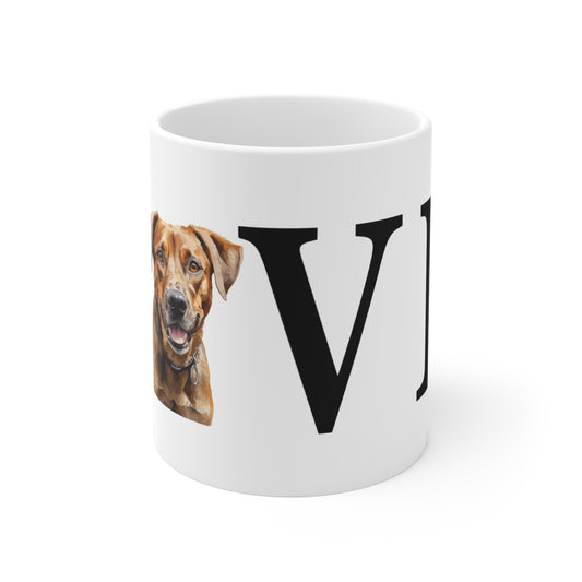 Ceramic Mugs 11oz - Love Dog