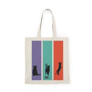 Natural Tote - Cat Silhouettes