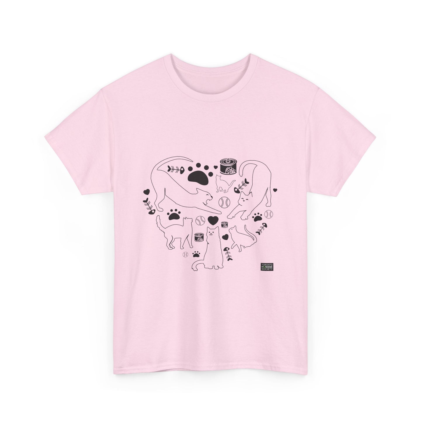 Unisex Cotton Tee - Cat Heart