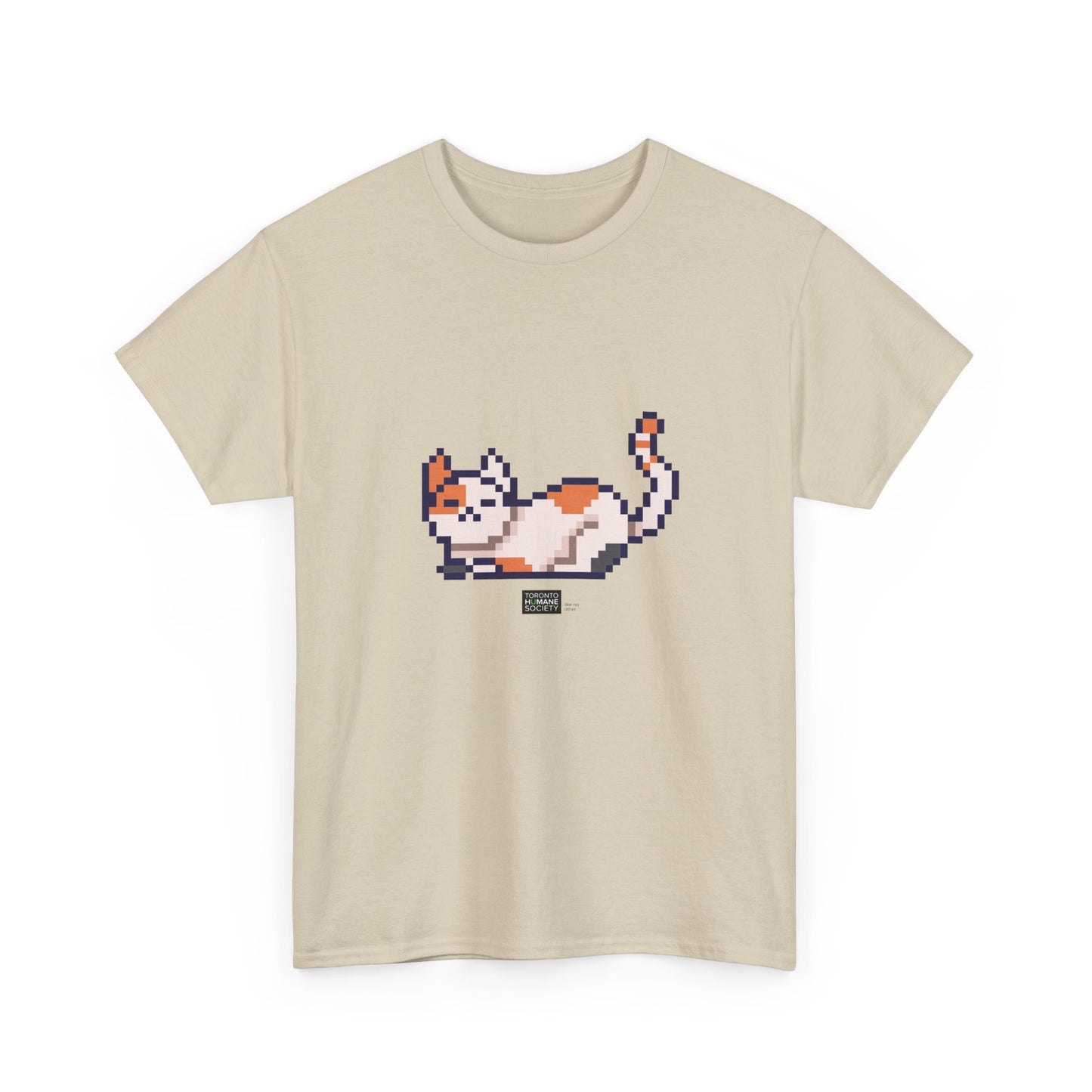 Unisex Cotton Tee - Pixelated Cat