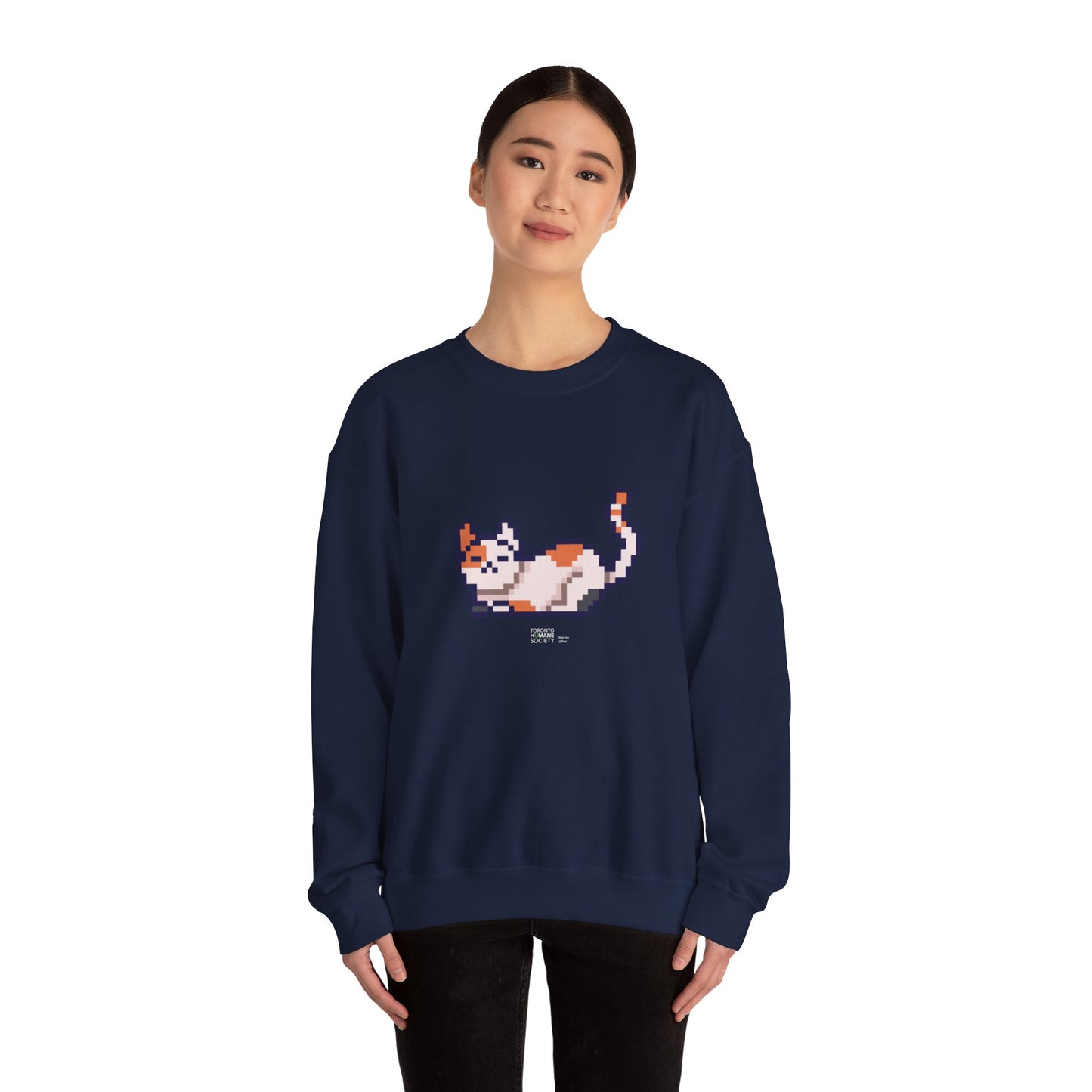 Unisex Crewneck Sweatshirt - Pixelated Cat