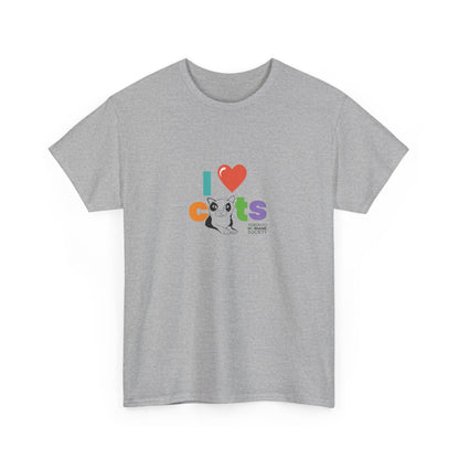 Unisex Cotton Tee - I Love Cats