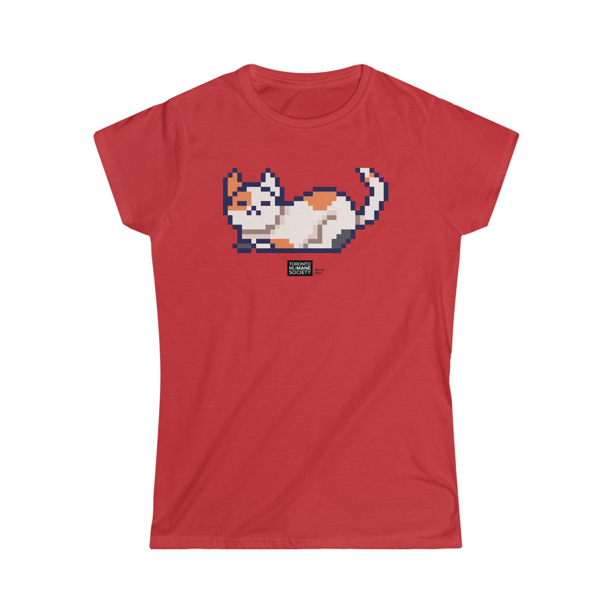 Women's Softstyle Tee - Cat Pixel