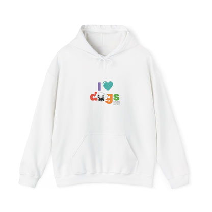 Unisex Hooded Sweatshirt - I Love Dogs