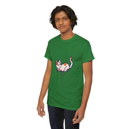 Unisex Cotton Tee - Pixelated Cat