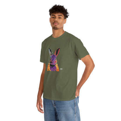 Unisex Cotton Tee - Abstract Rabbit