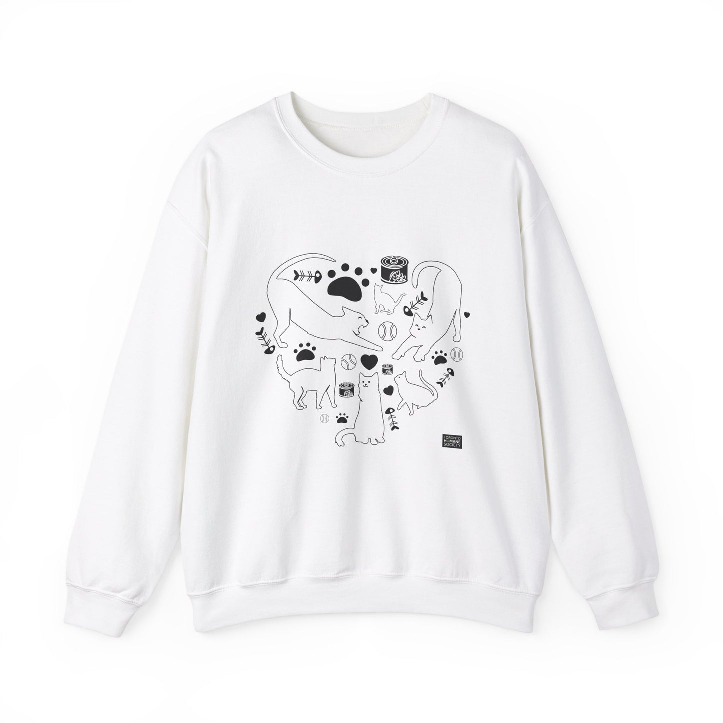 Unisex Crewneck Sweatshirt - Cat Heart