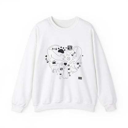 Unisex Crewneck Sweatshirt - Cat Heart