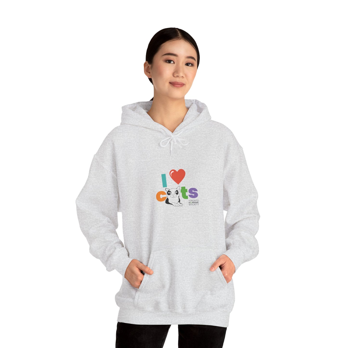 Unisex Hooded Sweatshirt - I Love Cats