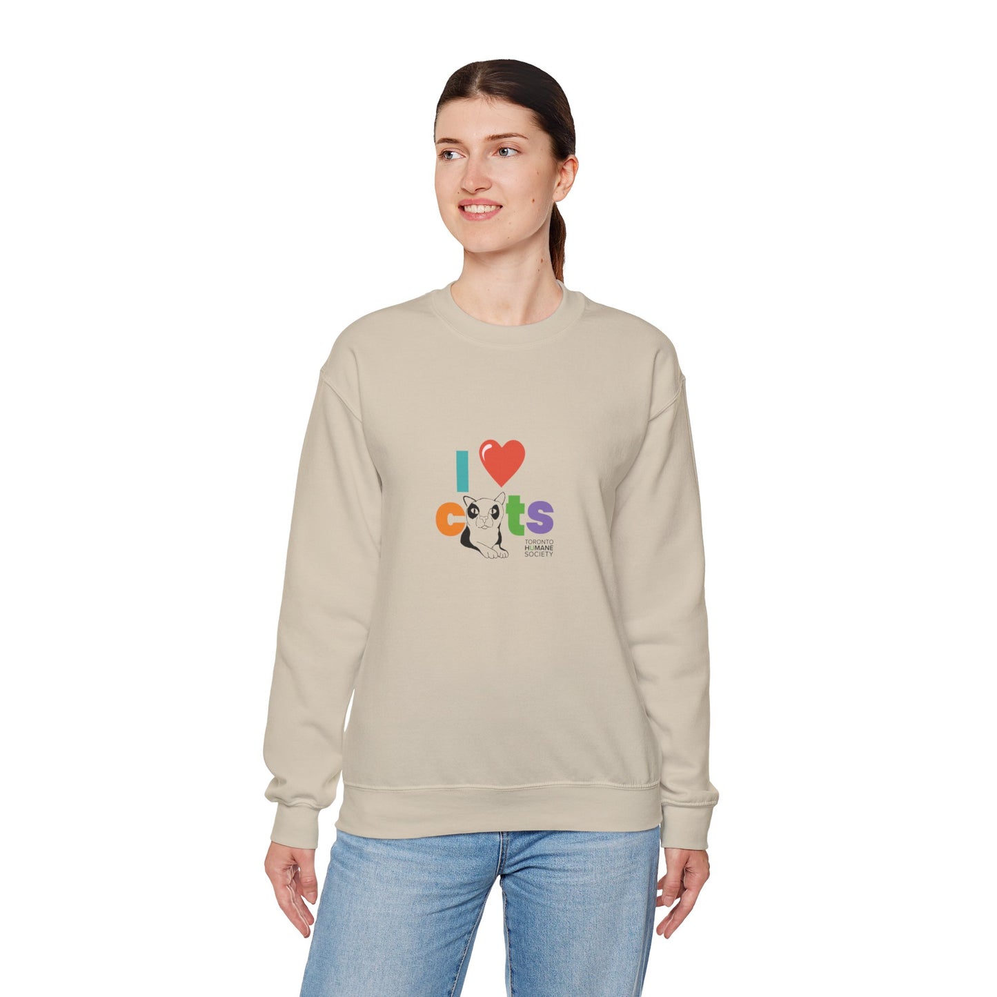 Unisex Crewneck Sweatshirt - I Love Cat