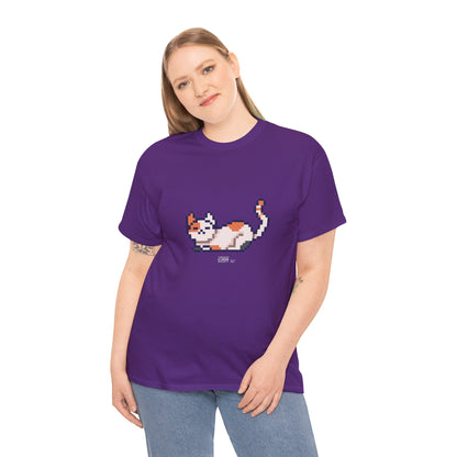 Unisex Cotton Tee - Pixelated Cat