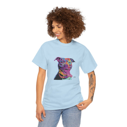 Unisex Cotton Tee - Abstract Dog