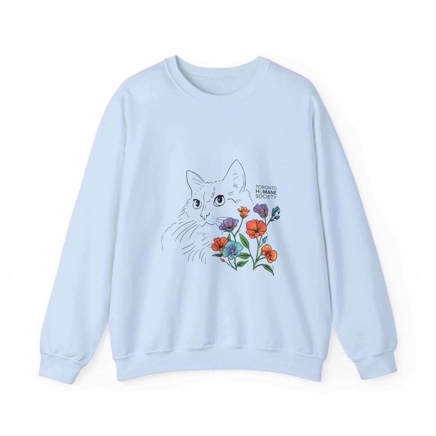 Sweatshirt - Floral Cat