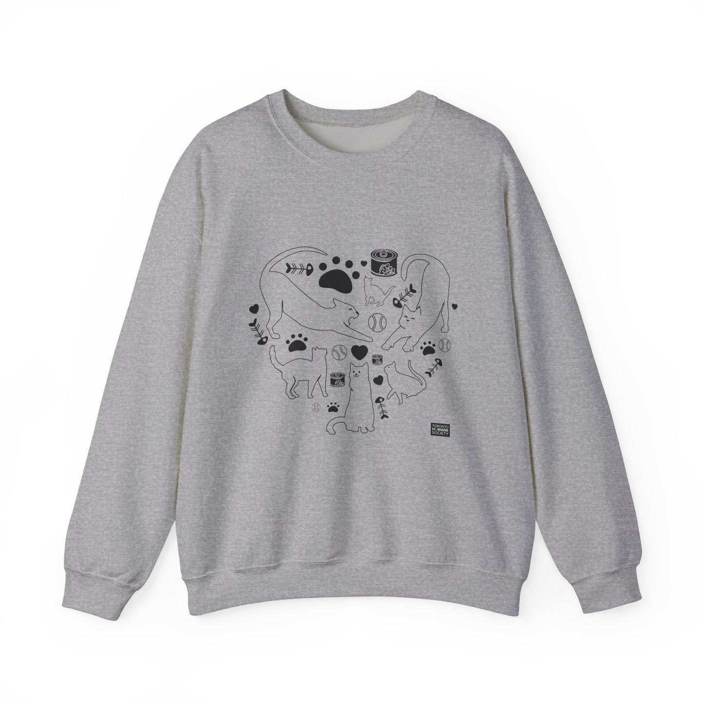 Unisex Crewneck Sweatshirt - Cat Heart