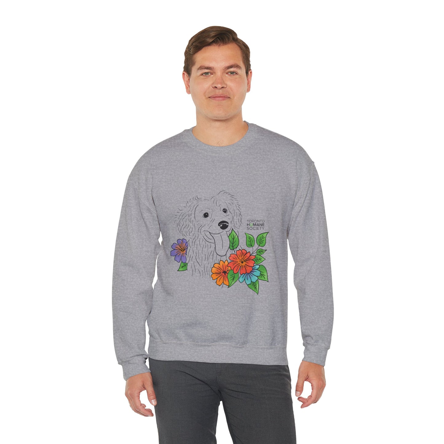 Sweatshirt - Floral Dog