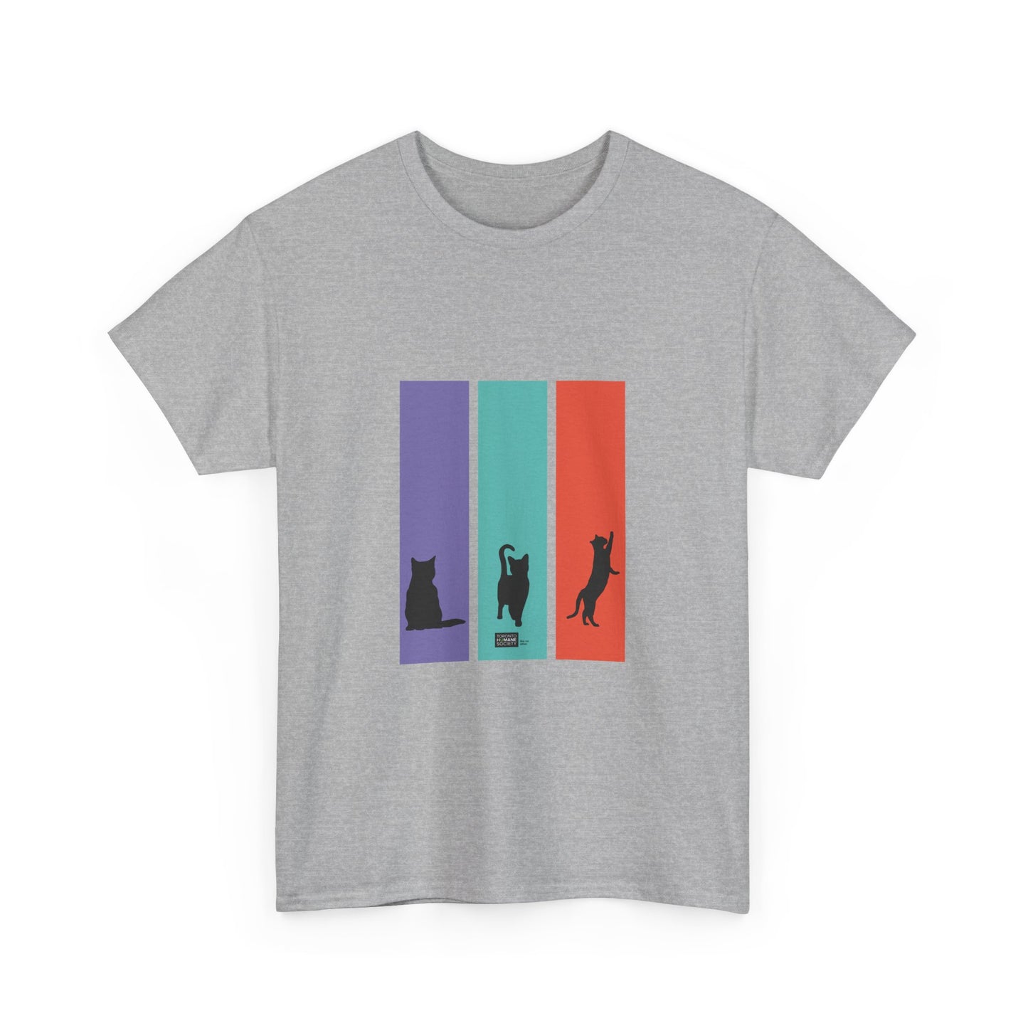 Unisex Cotton Tee - Cat Silhouettes