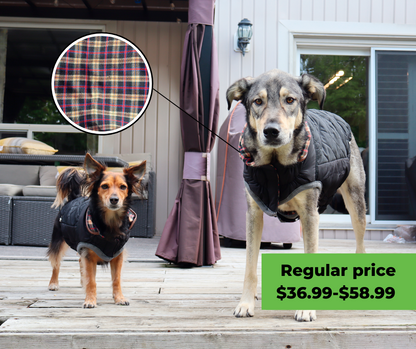 Go Fresh Pet - Dog Coat Plaid Lined