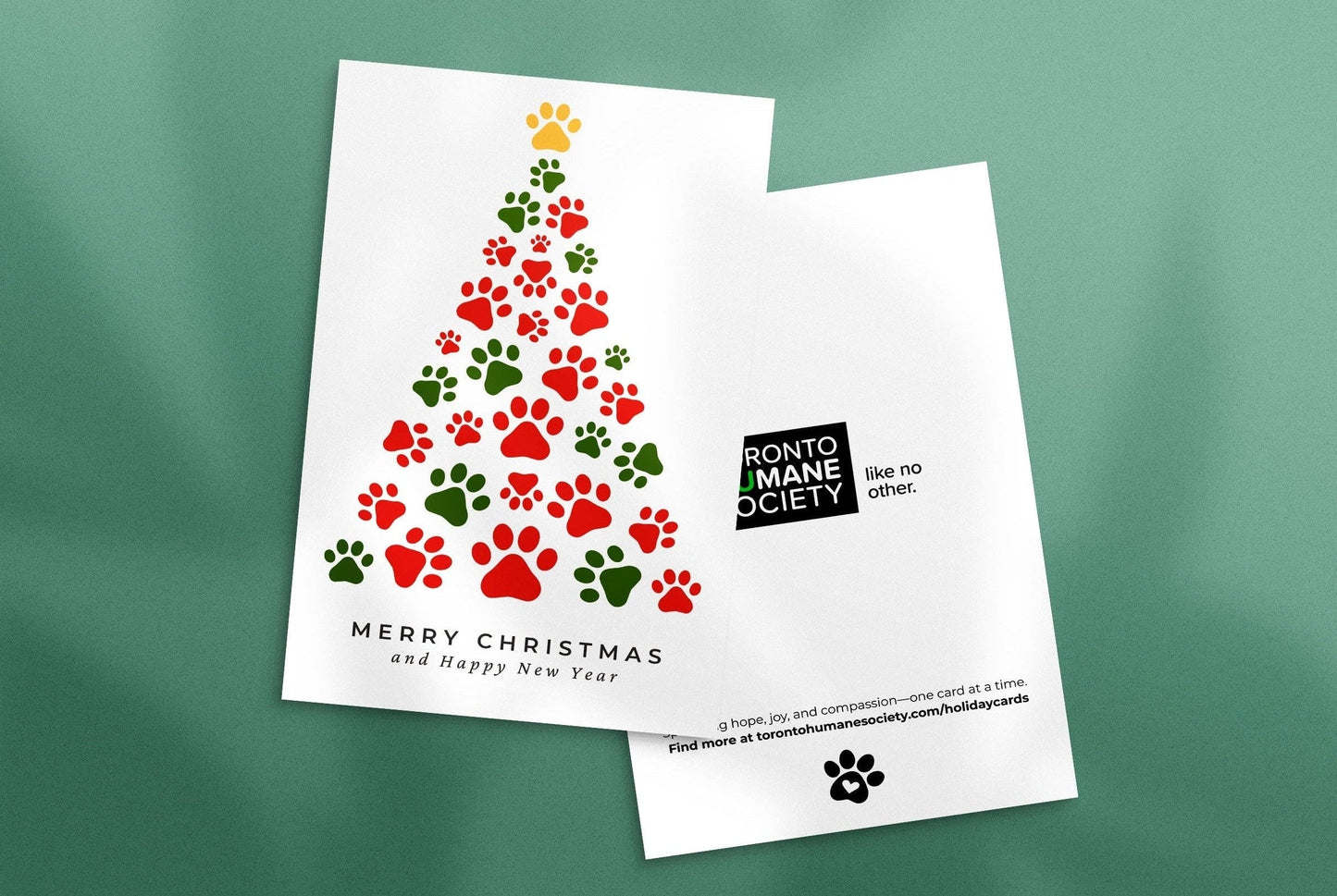Holiday Card - Paw Print Christmas Tree